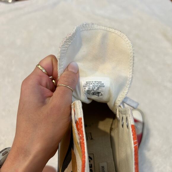 Size 8 - Converse Chuck 70 High Vintage Floral - Multi-Color Womens Hippie Core - Picture 8 of 9